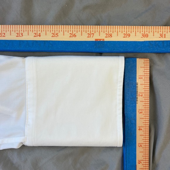 CHARLES TYRWHITT Mens White Slim Fit Non Iron Dress Shirt 17.5 36 XL French Cuff - Picture 8 of 13